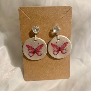 Butterfly dangle earrings